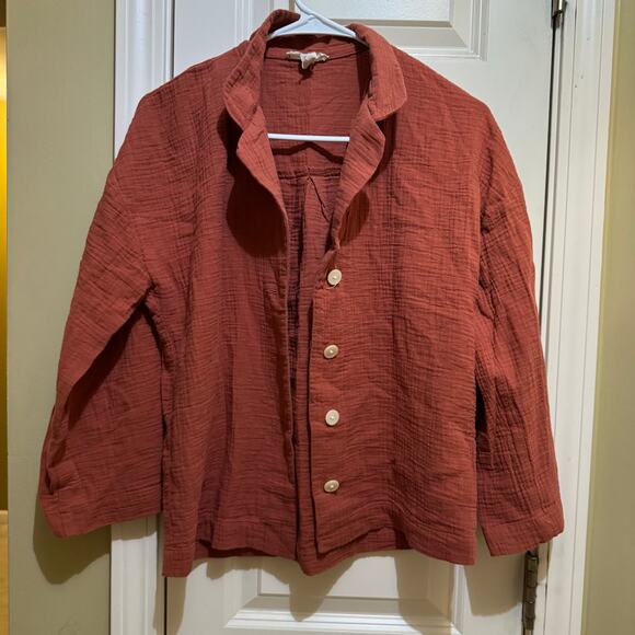 Madewell muslin cotton light blazer top sz S - Picture 1 of 4